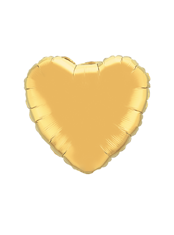 Feliratozható szív fólia lufi (46cm) - arany