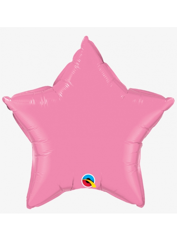 Csillag fólia lufi (46 cm) - pink