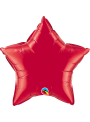 Csillag fólia lufi (46 cm) - piros